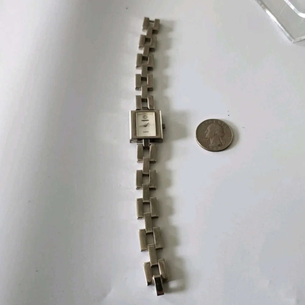 Capezio Watch 1105 Silver Tone Quartz Analog Sz. 7